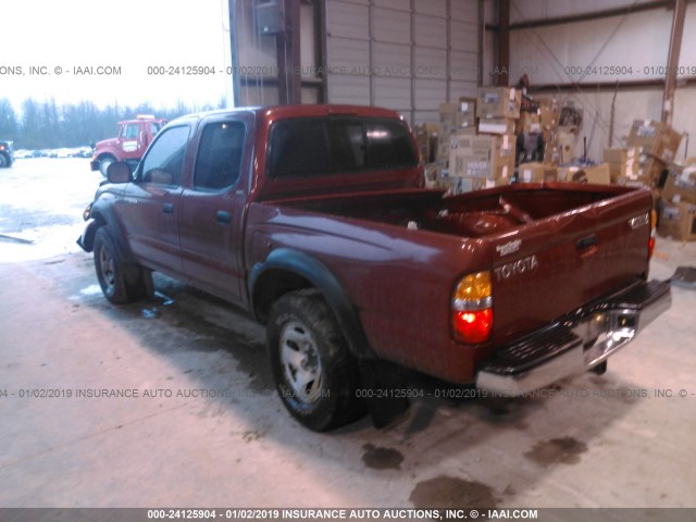 5TEGN92NX4Z381195 - 2004 TOYOTA TACOMA DOUBLE CAB PRERUNNER RED photo 3
