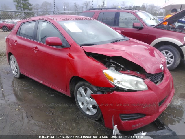 2T1KU40E79C002637 - 2009 TOYOTA COROLLA MATRIX  RED photo 1