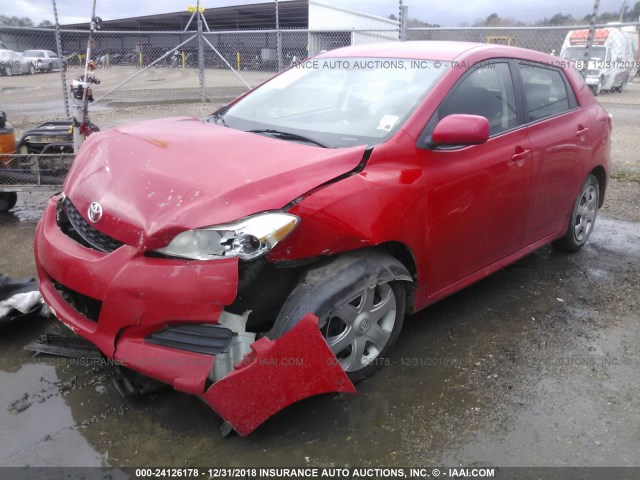 2T1KU40E79C002637 - 2009 TOYOTA COROLLA MATRIX  RED photo 2