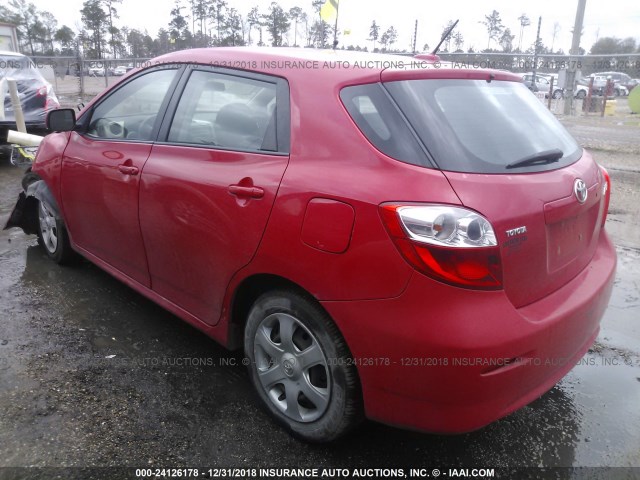 2T1KU40E79C002637 - 2009 TOYOTA COROLLA MATRIX  RED photo 3