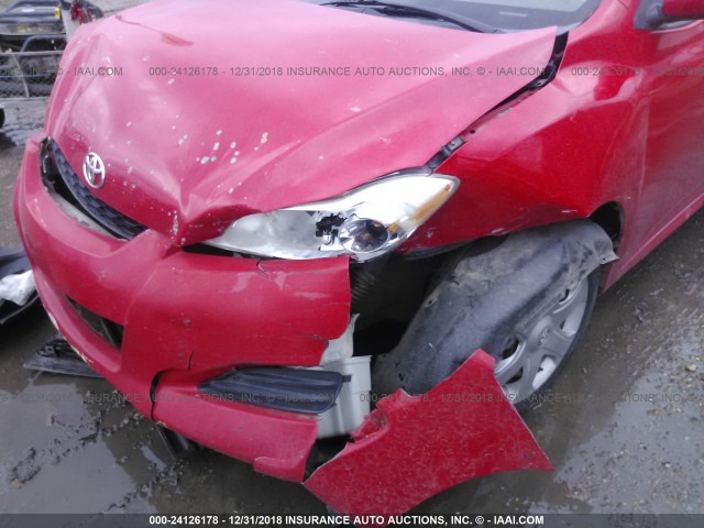 2T1KU40E79C002637 - 2009 TOYOTA COROLLA MATRIX  RED photo 6
