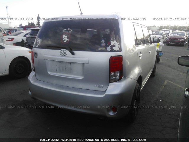 JTLZE4FE8B1126997 - 2011 TOYOTA SCION XB SILVER photo 4
