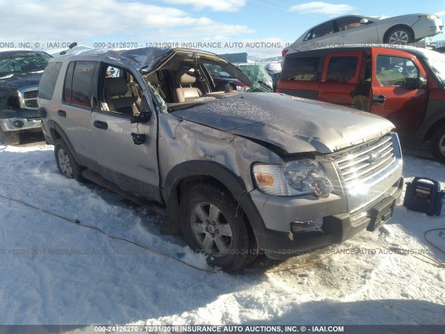 1FMEU63E06UA83933 - 2006 FORD EXPLORER XLT SILVER photo 1