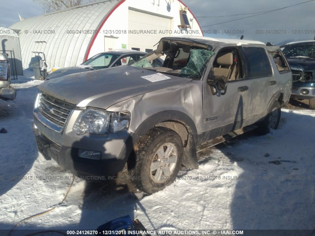 1FMEU63E06UA83933 - 2006 FORD EXPLORER XLT SILVER photo 2