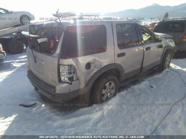 1FMEU63E06UA83933 - 2006 FORD EXPLORER XLT SILVER photo 4