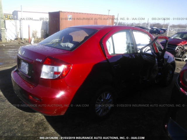 JS2YC5A32C6304485 - 2012 SUZUKI SX4 LE RED photo 4