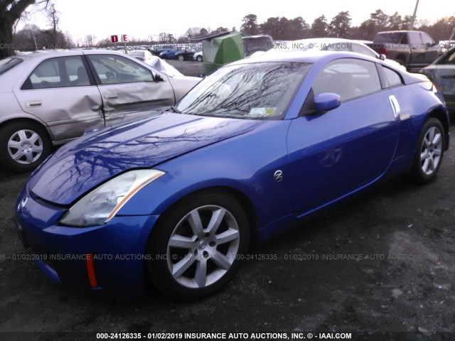 JN1AZ34E95M652121 - 2005 NISSAN 350Z COUPE BLUE photo 2