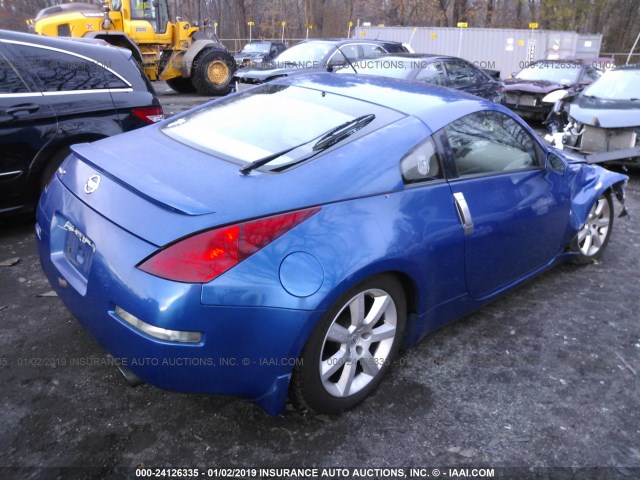 JN1AZ34E95M652121 - 2005 NISSAN 350Z COUPE BLUE photo 4