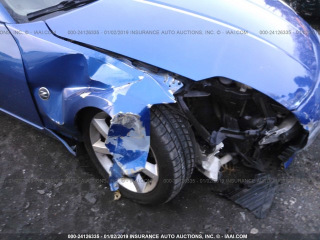 JN1AZ34E95M652121 - 2005 NISSAN 350Z COUPE BLUE photo 6