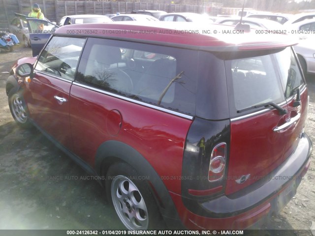 WMWZF3C57ET493192 - 2014 MINI COOPER CLUBMAN RED photo 3