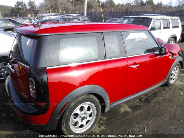 WMWZF3C57ET493192 - 2014 MINI COOPER CLUBMAN RED photo 4