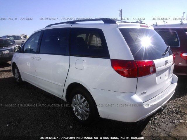 5TDZK23C99S248972 - 2009 TOYOTA SIENNA CE/LE WHITE photo 3