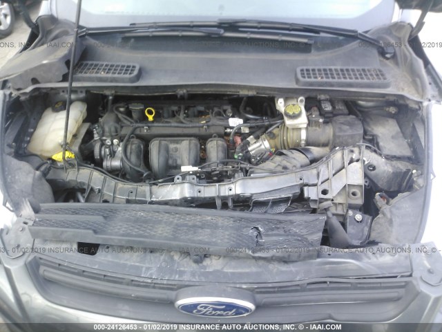 1FMCU0F77FUC12493 - 2015 FORD ESCAPE S GRAY photo 10