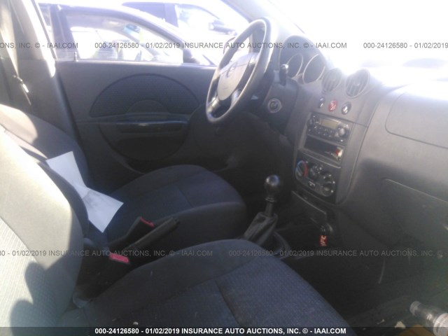 KL1TD66617B744874 - 2007 CHEVROLET AVEO LS RED photo 5