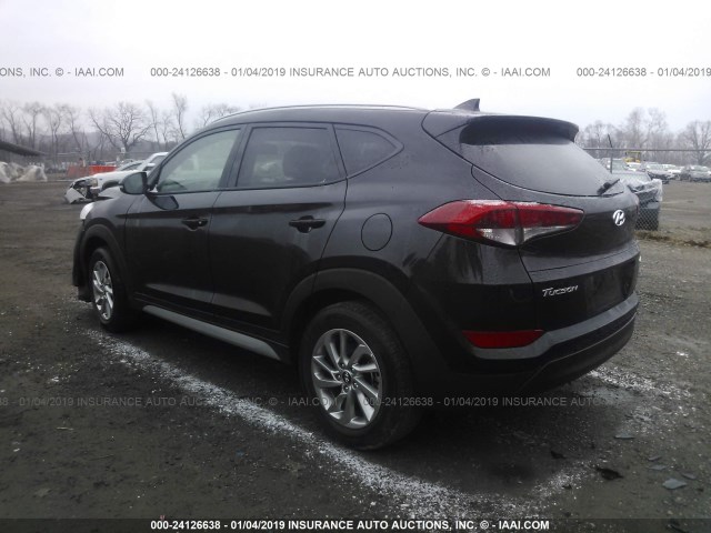 KM8J3CA43JU675023 - 2018 HYUNDAI TUCSON SEL/SEL PLUS BLUE photo 3