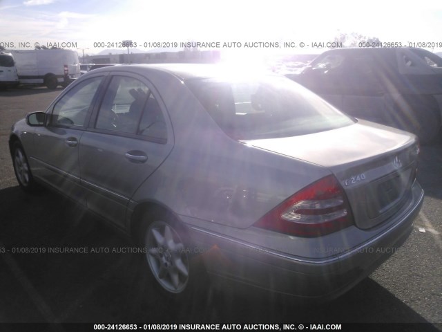 WDBRF81J34F472898 - 2004 MERCEDES-BENZ C 240 4MATIC SILVER photo 3