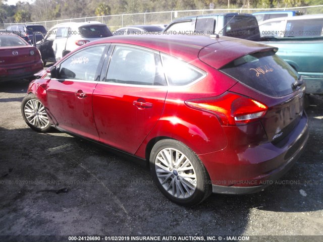 1FADP3N26GL371462 - 2016 FORD FOCUS TITANIUM RED photo 3