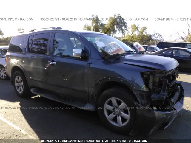 5N1AA0NDXBN614827 - 2011 NISSAN ARMADA SV/SL/PLATINUM GRAY photo 1