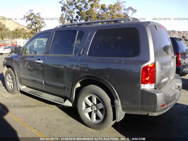 5N1AA0NDXBN614827 - 2011 NISSAN ARMADA SV/SL/PLATINUM GRAY photo 3