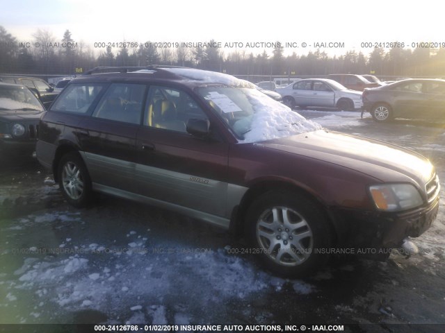 4S3BH686926628961 - 2002 SUBARU LEGACY OUTBACK LIMITED MAROON photo 1