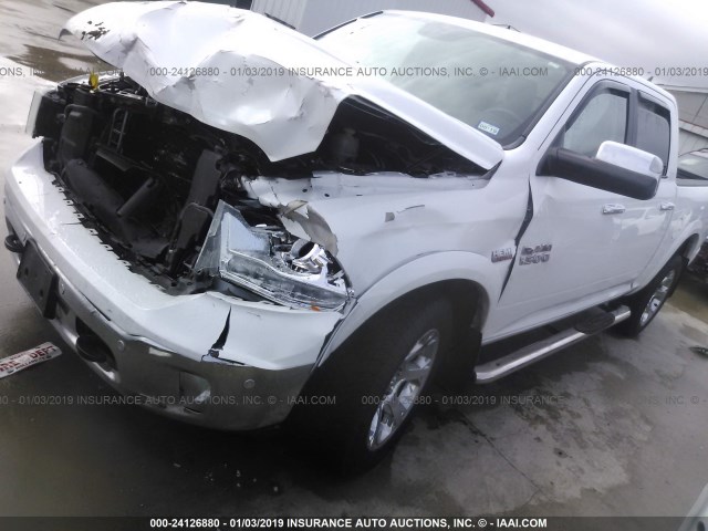 1C6RR7NT3FS766768 - 2015 RAM 1500 LARAMIE WHITE photo 2