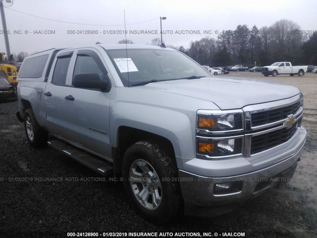 1GCVKREC3EZ109417 - 2014 CHEVROLET SILVERADO K1500 LT SILVER photo 1