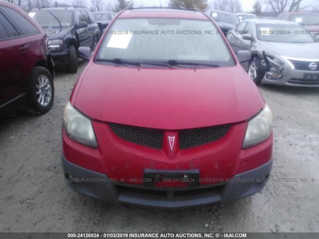 5Y2SL62894Z403322 - 2004 PONTIAC VIBE RED photo 6