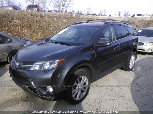 2T3DFREV6FW398019 - 2015 TOYOTA RAV4 LIMITED GRAY photo 2