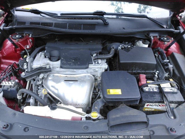 4T1BF1FK8EU731664 - 2014 TOYOTA CAMRY L/SE/LE/XLE Qırmızı foto 10
