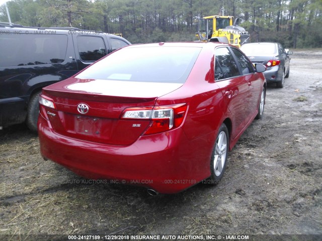 4T1BF1FK8EU731664 - 2014 TOYOTA CAMRY L/SE/LE/XLE Qırmızı foto 4