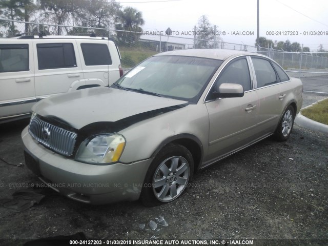 1MEFM40135G613628 - 2005 MERCURY MONTEGO LUXURY GOLD photo 2