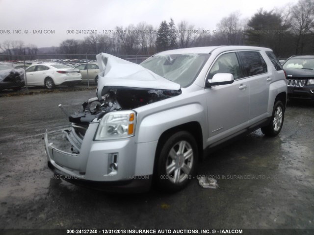 2GKALMEK6E6229282 - 2014 GMC TERRAIN SLE SILVER photo 2