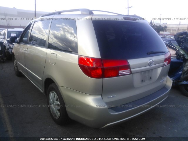 5TDZA23C14S109317 - 2004 TOYOTA SIENNA CE/LE GOLD photo 3