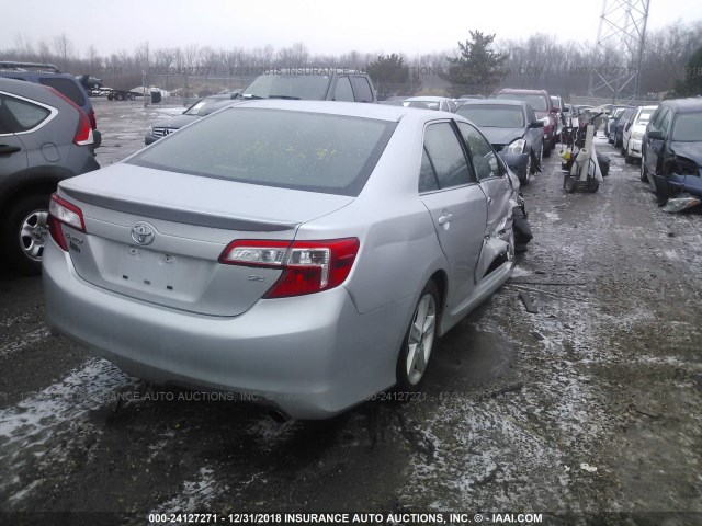 4T1BF1FK3CU069229 - 2012 TOYOTA CAMRY SE/LE/XLE SILVER photo 4