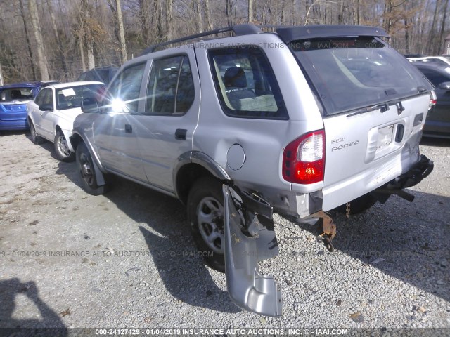 4S2CK58W514354012 - 2001 ISUZU RODEO S/LS/LSE SILVER photo 3