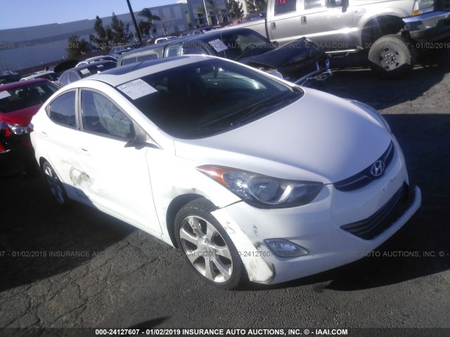 5NPDH4AE4CH122900 - 2012 HYUNDAI ELANTRA GLS/LIMITED WHITE photo 1