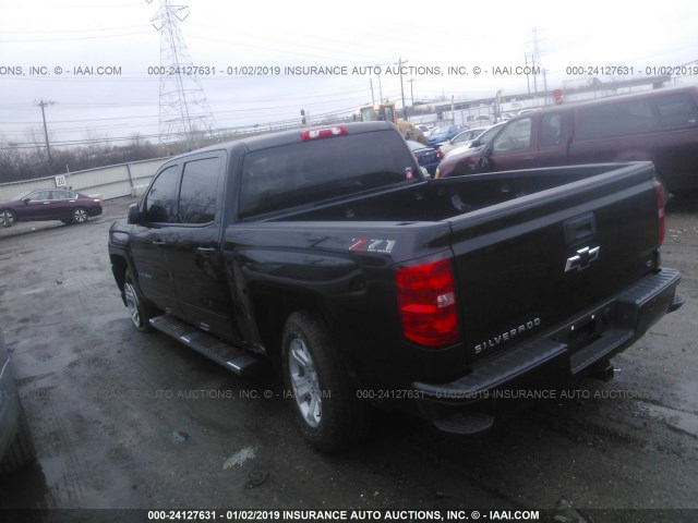 3GCUKREC4JG129505 - 2018 CHEVROLET SILVERADO K1500 LT BLACK photo 3