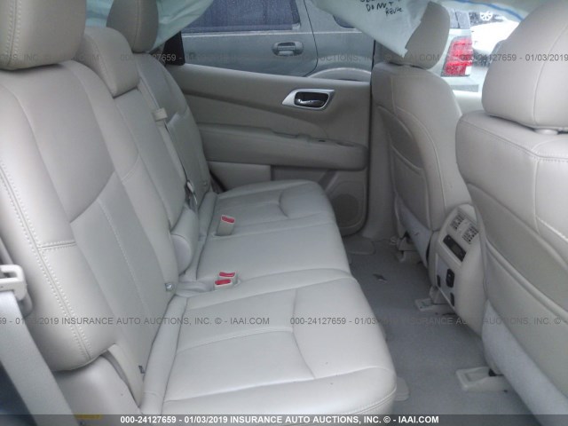 5N1AR2MNXFC707444 - 2015 NISSAN PATHFINDER S/SV/SL/PLATINUM WHITE photo 8