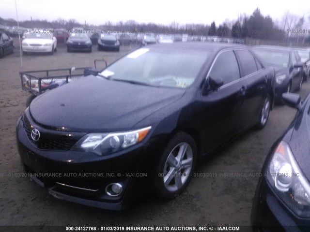 4T1BF1FK1EU379446 - 2014 TOYOTA CAMRY L/SE/LE/XLE BLACK photo 2