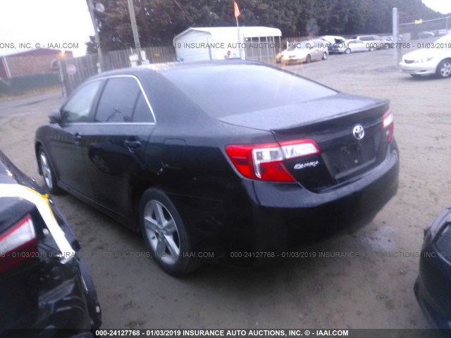 4T1BF1FK1EU379446 - 2014 TOYOTA CAMRY L/SE/LE/XLE BLACK photo 3