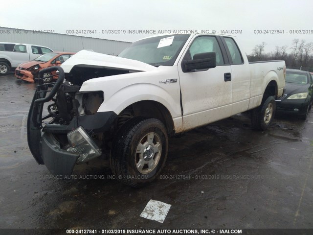 1FTFX1EF5CFC81903 - 2012 FORD F150 SUPER CAB WHITE photo 2