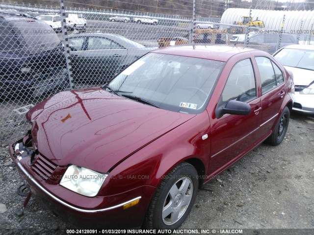 3VWSK69M24M081112 - 2004 VOLKSWAGEN JETTA GLS RED photo 2