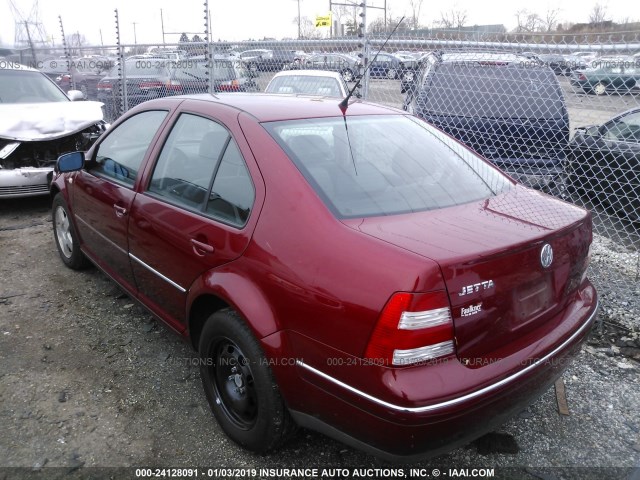 3VWSK69M24M081112 - 2004 VOLKSWAGEN JETTA GLS RED photo 3