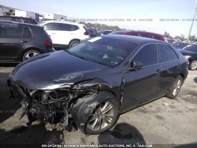 4T1BF1FK6GU607847 - 2016 TOYOTA CAMRY LE/XLE/SE/XSE GRAY photo 2