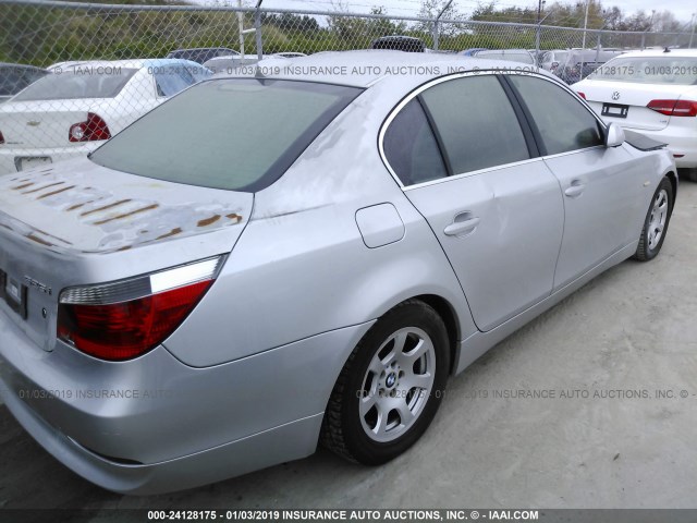 WBANA53574B854594 - 2004 BMW 525 I SILVER photo 4