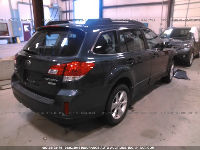 4S4BRBAC5E3257787 - 2014 SUBARU OUTBACK 2.5I GRAY photo 4