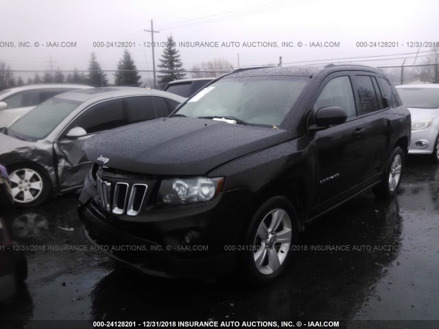 1C4NJCBA7GD743588 - 2016 JEEP COMPASS SPORT BLACK photo 2