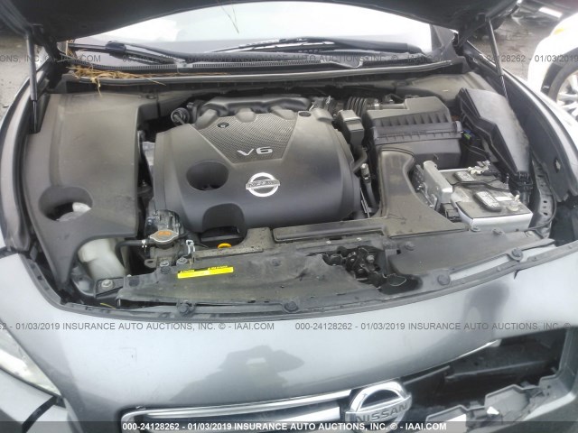 1N4AA5AP2EC445880 - 2014 NISSAN MAXIMA S/SV GRAY photo 10