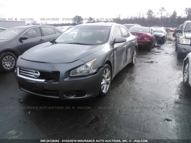 1N4AA5AP2EC445880 - 2014 NISSAN MAXIMA S/SV GRAY photo 2