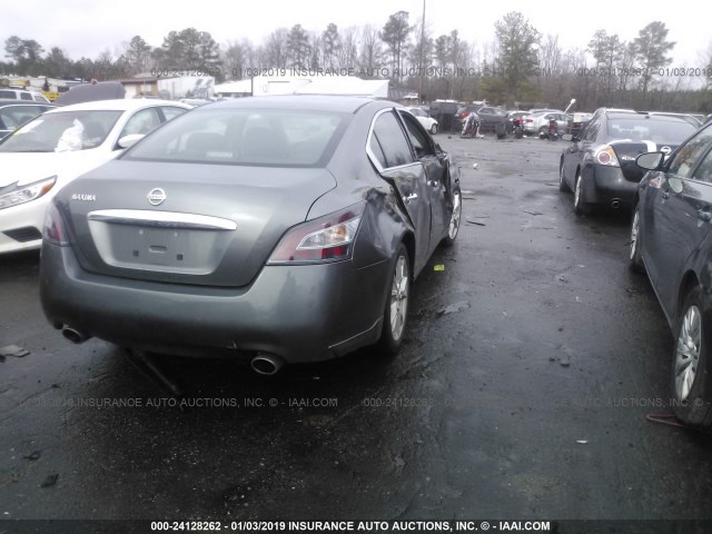 1N4AA5AP2EC445880 - 2014 NISSAN MAXIMA S/SV GRAY photo 4